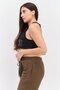 Women Brand Logo Padded Sports Bra, Black - 2
