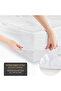 100% Waterproof Mattress Protector Bamboo Fabric , Twin Size 120x200+35cm , White - 4