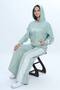 Unisex Children's 100% Cotton Hoodie and Snap Fastener Oversize Bottom & Top Trend Tracksuit Set-302