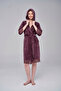 Stripe Lace Niki Velvet Bamboo Cotton Dressing Gown - 4