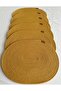 Jute Placemat, Table Decor Supla Oval Mustard 30X40 Set of 6