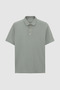 Ds Damat Regular Fit Dark Moss Pique Textured 100% Cotton Polo T-Shirt - 5