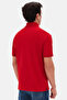 Slim Fit Red Pique Textured Polo T-Shirt - 6