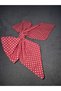 Red-White Fabric Bow Buckle - Clip
