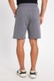 Men's Relax Fit Relaxed Cut 100% Cotton Lace-Up Waist Gray Shorts - 6