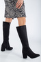 Pointed Toe Below the Knee 5 cm Thick Heel Women's Boots - 3