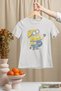 Minion Crew Neck 100% Cotton Printed Short Sleeve Children's and Teenager's T-Shirt
