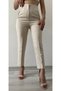 AURA>>>>WOMEN HIGH-WAIST PLEATED ZIPPER-CLOSURE ANKLE-LENGTH FABRIC TROUSERS - 3