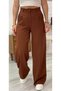 Aura>>>>Women's High Belt Pocket and Pleated Double Fabric Pants (New Season)