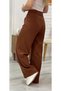 Aura>>>>Women's High Belt Pocket and Pleated Double Fabric Pants (New Season) - 3
