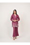 Purple Embroidered Kurta Pant Set - 2