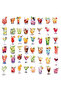 50PCS Watercolor Version Cocktail Glasses Waterproof Graffiti Stickers for Helmet Bicycle Hand Ac... - 5