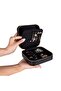 Real Leather Travel Size Jewelry Organizer Box, Jewellery Accessory Case, Earrings Necklace Rings Organizing - 3
