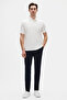 Ds Damat Regular Fit Ecru Pique Textured 100% Cotton Polo T-Shirt - 4