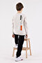 Boy's Crew Neck Pigment Printed Winter Regular Fit Gray Tracksuit Set Us2216-C-V2 - 4