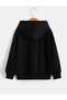 Black Unisex Women/Men Adventure Colorful Oversize Hoodie - 2