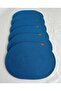 Jute Placemat, Table Decor Supla Oval Blue 30X40 Set of 6 - 2