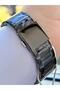Function Men's Wristwatch Oil Green Dial Black Metal Band Modern Function - 3