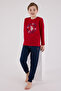 Boy's Winter Regular Fit Red Pajama Set Us2214-C-V1