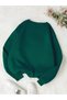 Khaki Unisex Women/Men Never Colorful Oversize Crew Neck Cotton - 2