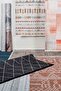 Modern Patterned Washable Non-Slip Base Brown Blue Chenille Living Room Carpet 8330 - 7