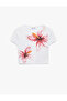 Crew Neck Floral Printed Short Sleeve T-Shirt
