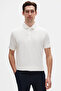 Ds Damat Regular Fit Ecru Pique Textured 100% Cotton Polo T-Shirt