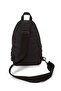 Men's Fabric USB Headphone Outlet Bodybag Chest and Shoulder Bag - Black - White - 5