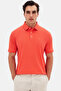 Slim Fit Coral Pique Textured Polo T-Shirt