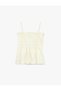 Linen Blend Gipeli Ruffle Thin Strap Blouse - 2