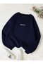 Navy Blue Unisex Women/Men Brooklyn Custom Colored Oversize Crew Neck Cotton