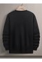 Black Unisex Women/Men Hands Color Oversize Crew Neck Cotton - 2