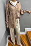 Women's Oversize Crepe Jacquard Patterned Shirt - 7