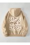 Brown Unisex Men/Women Time Colorful Special Printed Oversize Hoodie