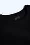 1801 Black Color Men's 3-Piece 100% Cotton Single Jersey T-Shirt - 2