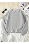 Gray Unisex Men/Women Colorful Dog Custom Printed Oversize Cotton Crew Neck - 2