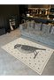 Mosso Stars and Sparrow Detailed Woven Base Modern Decorative Carpet Mosso153 - 4