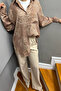 Women's Oversize Crepe Jacquard Patterned Shirt - 2