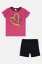 Toddlers Girl 2 Pieces Graphic Print Top And Bottom Set, Multicolor