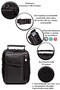 Men's Mechanized Wallet and Leather Steel Case Clamshell Shoulder and Hand Bag (17X22Cm) - Black - 6