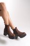 Nyendorei Women's Heeled Boots 0012502 Brown Suede - 3