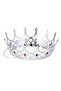 Royal Medieval Silver Queen Princess Crown with Rhinestone Renaissance Costume - 2
