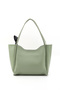 Mint Green Shk240 Faux Leather Zippered Single Compartment Hand, Arm and Shoulder Bag with Scarf Gift - 3