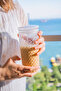 Ripple Glass Cup with Straw - 550 ml - 6