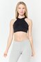 Women Brand Logo Non Padded Sports Bra, Black