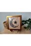 Islamic Calligraphy Painting – Moon Star Arabic Prayer Written Gold Framed Decor - 2