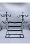 Imported Metal Black Color 35X34 cm Earring Necklace Stand - 2