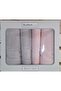 Camellia Best Set Gray Pink Bathroom Set 2 Towels + 2 Beach Towels