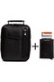 Men's Mechanized Wallet and Leather Steel Case Clamshell Shoulder and Hand Bag (17X22Cm) - Black
