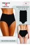 Women's Panties, Women's Cotton High Waist Black 5-Piece Panties